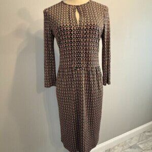 NEW Tory Burch women's XS 100% Silk Navy/Red/Blue/White Dress MSRP $149.